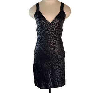 Bebe Womens Black Fading Squares Bandage Bodycon Mini Dress Medium Side Cut Outs